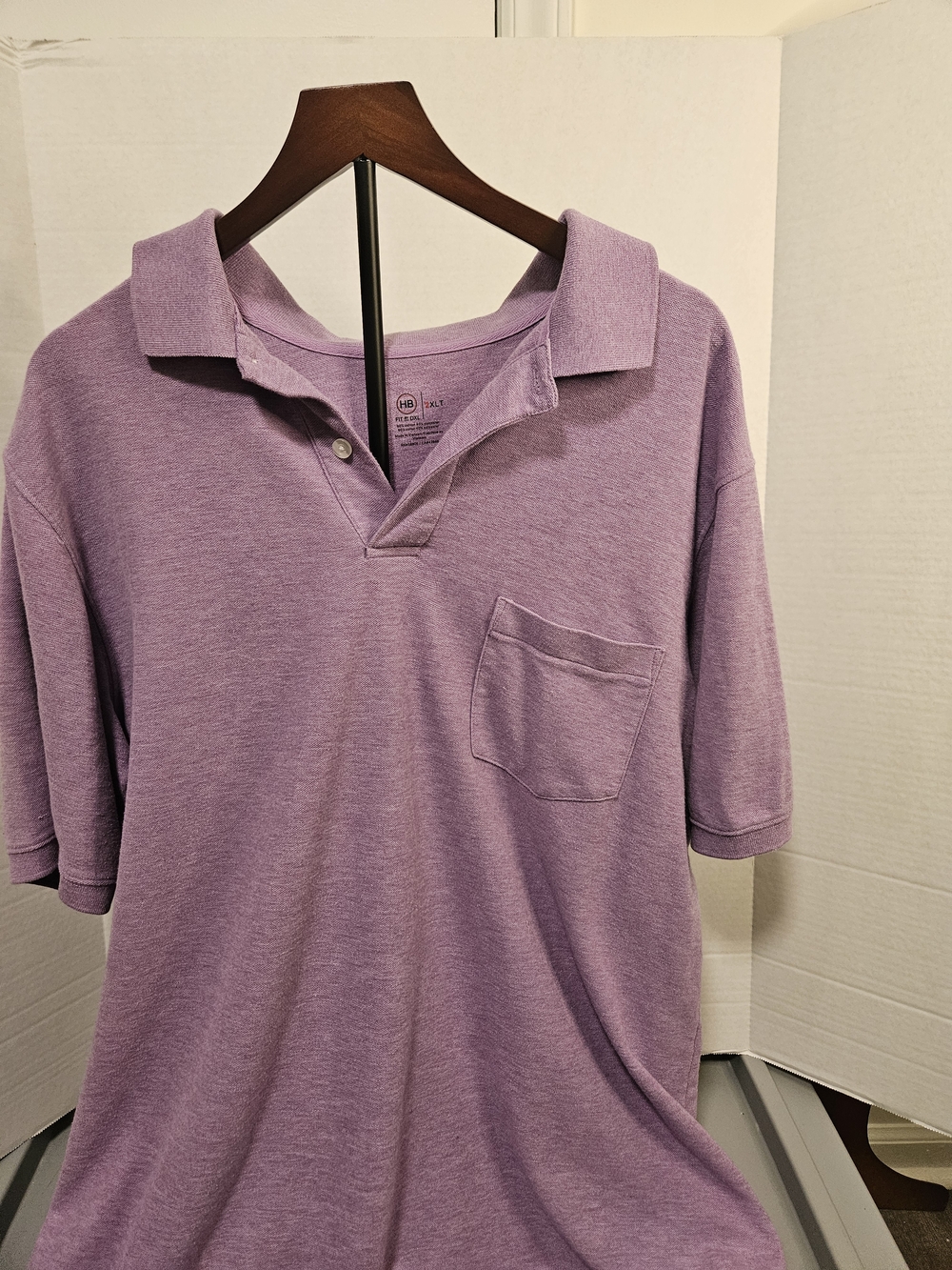 Harbor Bay Lavender Polo Shirt with Chest Pocket